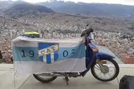 Viajaron seis días en moto para alentar a Atlético en La Paz