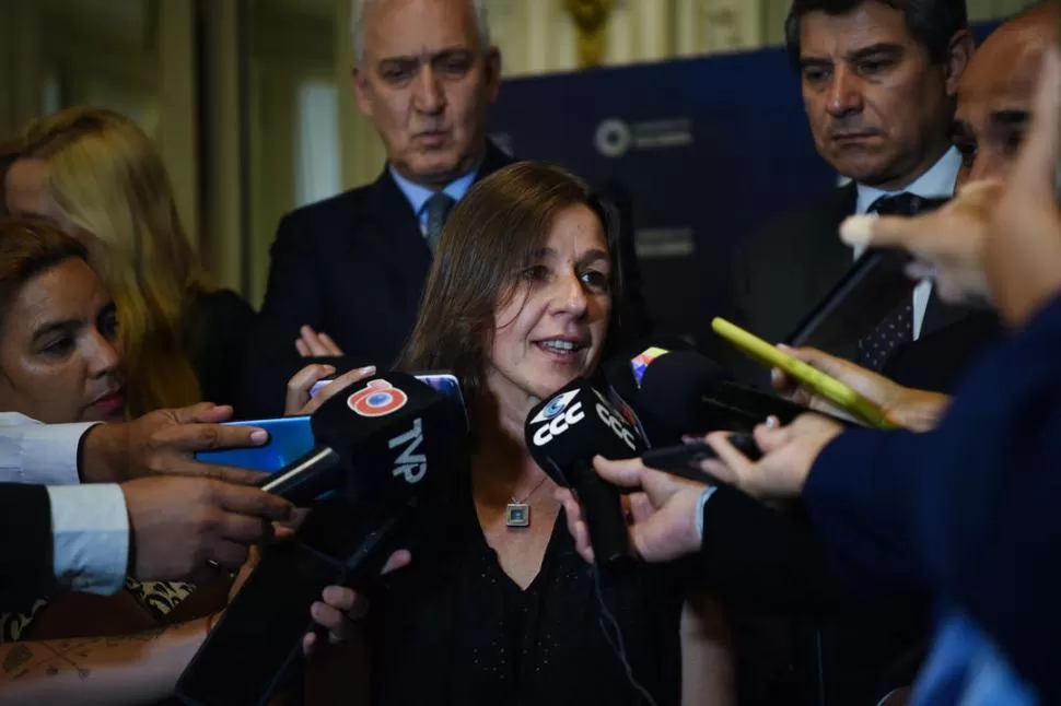 MINISTRA. Sabina Frederic, titular de la cartera de Seguridad de la Nación, en el Salón Blanco de la Casa de Gobierno. LA GACETA/FOTO DE ANALÍA JARAMILLO (ARCHIVO)