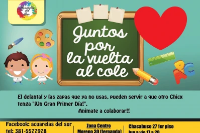 Recolección de útiles: “Acuarelas del sur” necesita tu colaboración