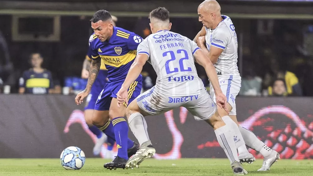 Carlos Tévez marcó el primer gol. Foto de Télam.