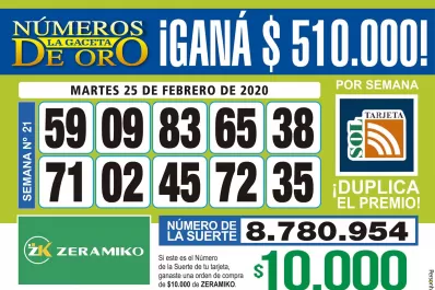 Los Números de Oro de LA GACETA