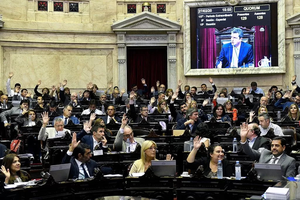 El momento de la votación en Diputados.