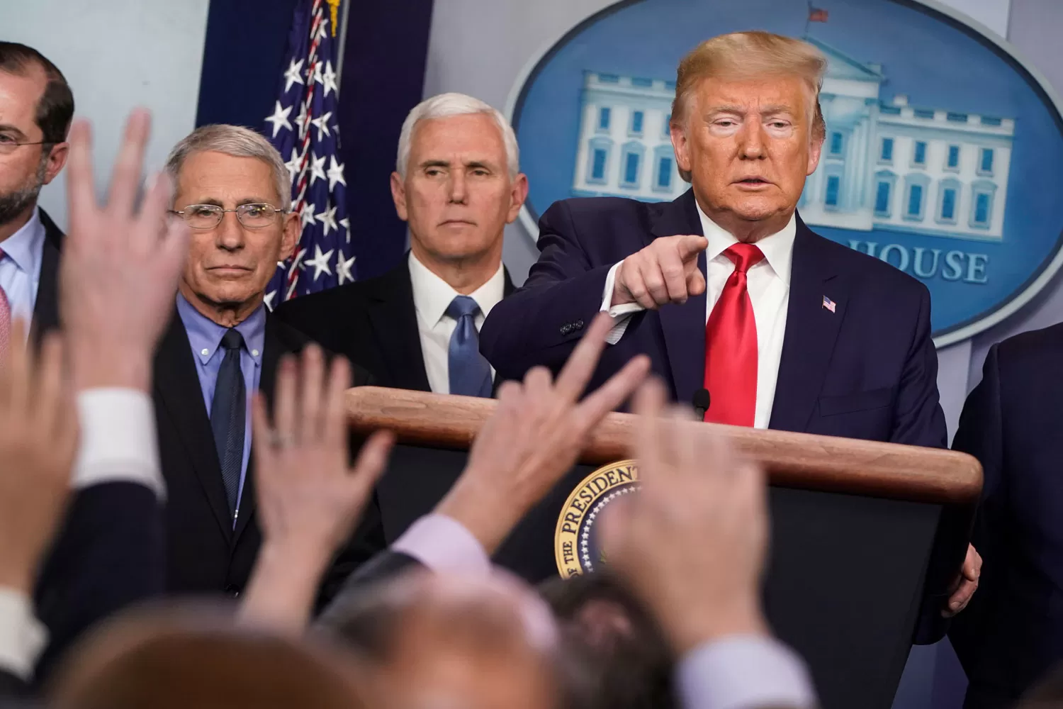 EN LA CASA BLANCA. Trump durante una conferencia de prensa. REUTERS