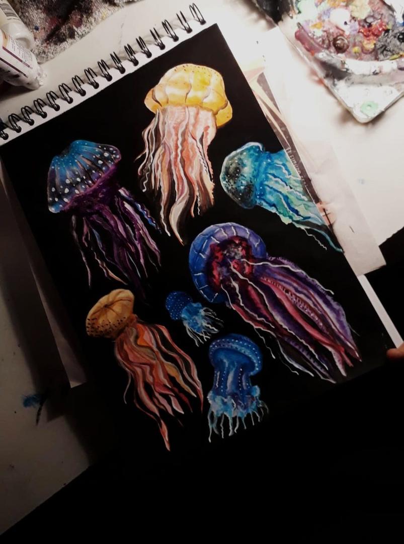 MEDUSAS. Los diseños se caracterizan por el color.