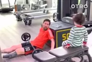Messi, entrenó con short de la “Lepra”