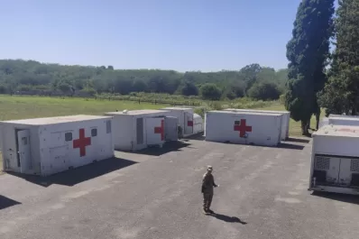 Coronavirus: el Ejército desplegó un hospital de campaña en Campo de Mayo