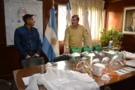 Según el legislador Monteros, el producto con su nombre no era parte de la donación