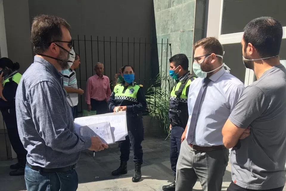 Personal judicial recorrió los bancos para controlar que se respeten las medidas sanitarias