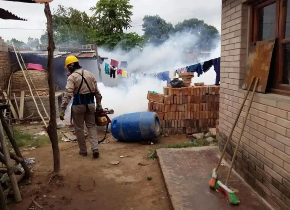 TRABAJO DE CAMPO. En Banda del Río Salí hicieron pruebas de control del mosquito Aedes aegypti. 