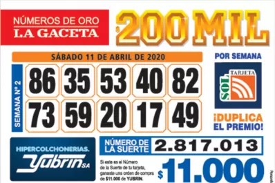 Los Números de Oro de LA GACETA