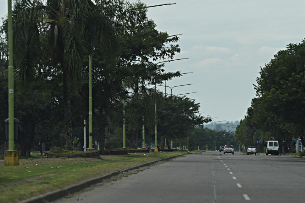 LA AVENIDA PERÓN. Hubo menos movimiento que en la Solano Vera.