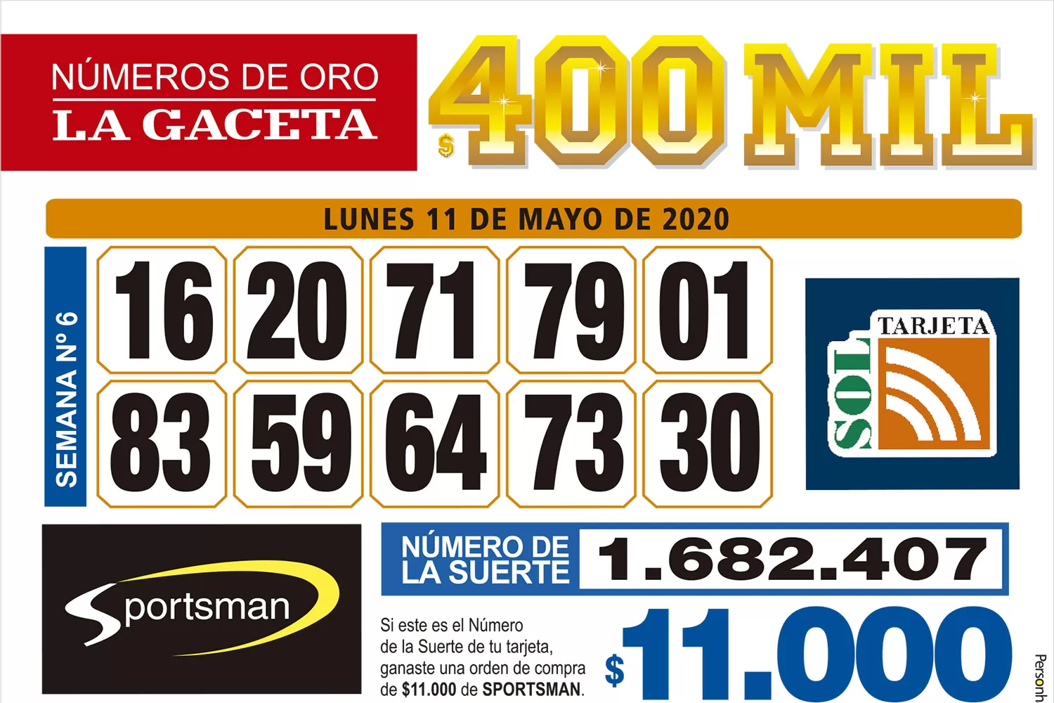 Los Números de Oro de LA GACETA