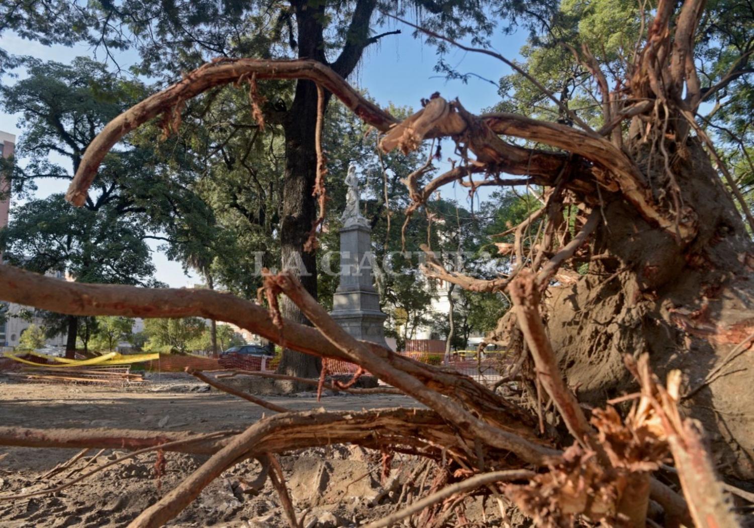 La plaza Independencia parece un campo minado, pero se reactivan las obras