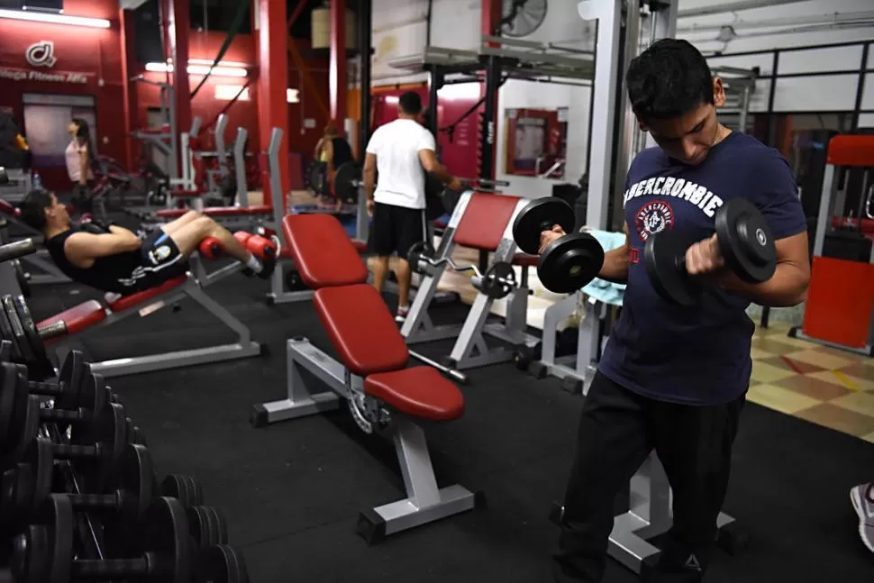 ANTES DEL COVID-19. Cada gimnasio grande de Tucumán tiene unos 400 usuarios por mes, estimó Canevaro.