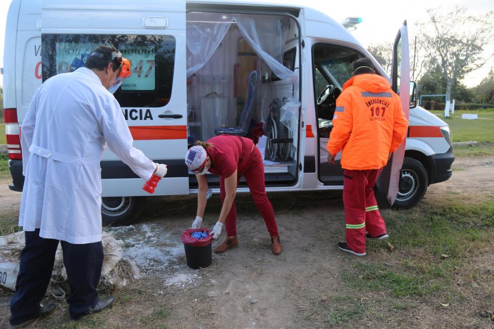 PROTOCOLOS. El equipo desechable se tira luego de tomar muestras. 