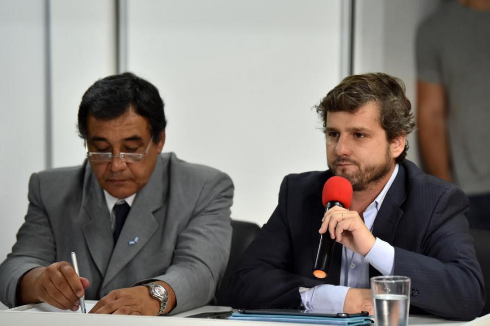 El concejal Aguirre y el intendente Campero. 