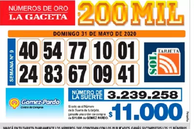 Los Números de Oro de LA GACETA