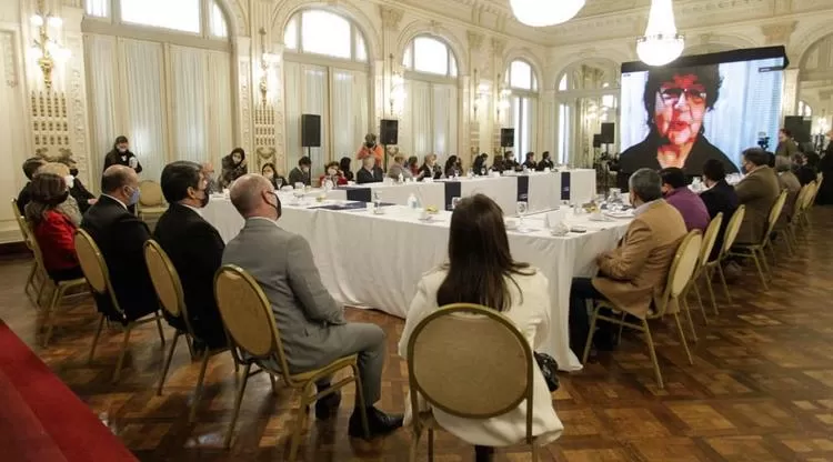 CASA DE GOBIERNO. Barrancos dictó una capacitación por videoconferencia.