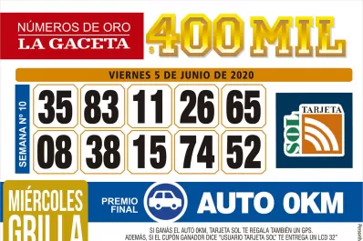 Los Números de Oro de LA GACETA