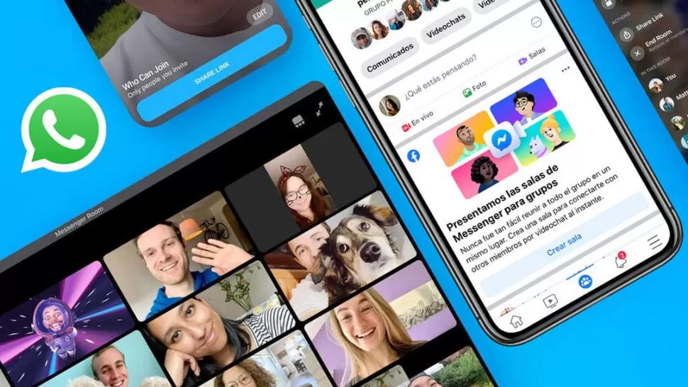 A PROBARLO. WhatsApp Web te vincula con Salas, de Facebook Messenger, un sistema fácil y rápido. 