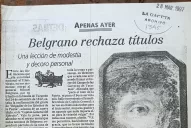 Belgrano rechaza títulos