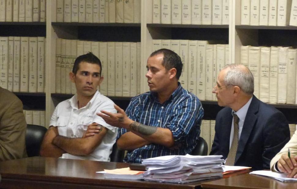 DE COLABORADORES A ACUSADOS. Luis Alberto Aguilar y William Doldan durante el juicio que se realizó en su contra.