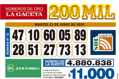 Los Números de Oro de LA GACETA