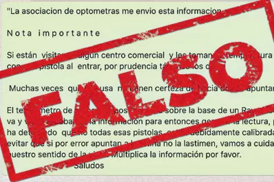 Es falso que los termómetros infrarrojos pueden producir daños en la retina