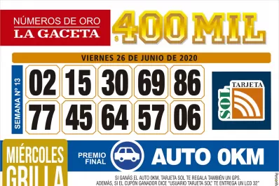 Los Números de Oro de LA GACETA