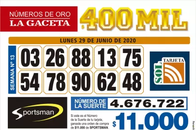 Los Números de Oro de LA GACETA