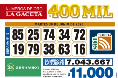 Los Números de Oro de LA GACETA