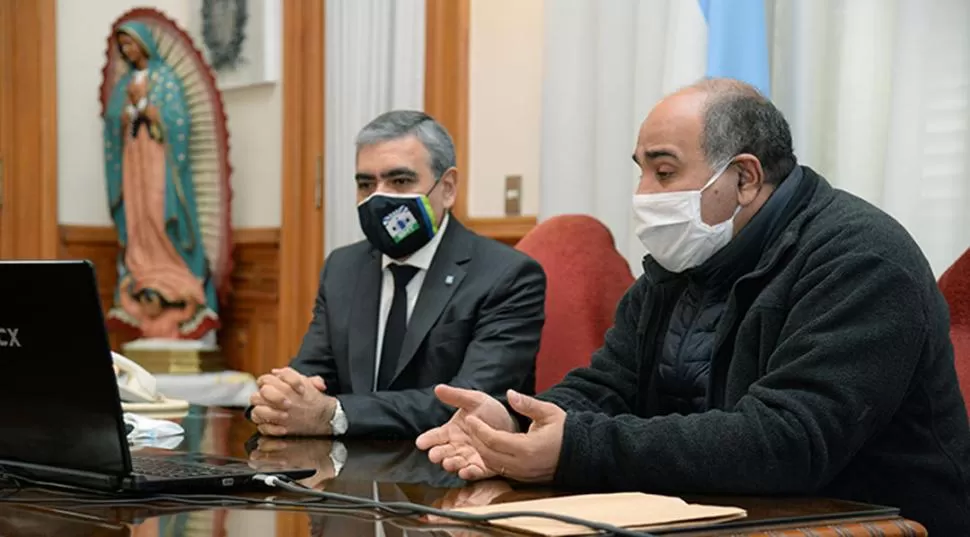 CON “WADO” DE PEDRO. Alfaro y Manzur dialogan por videollamada con el ministro del Interior. comunicación pública