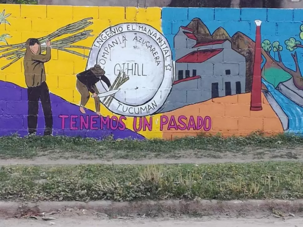 EN EL MANANTIAL. La imagen del ingenio azucarero está presente. 