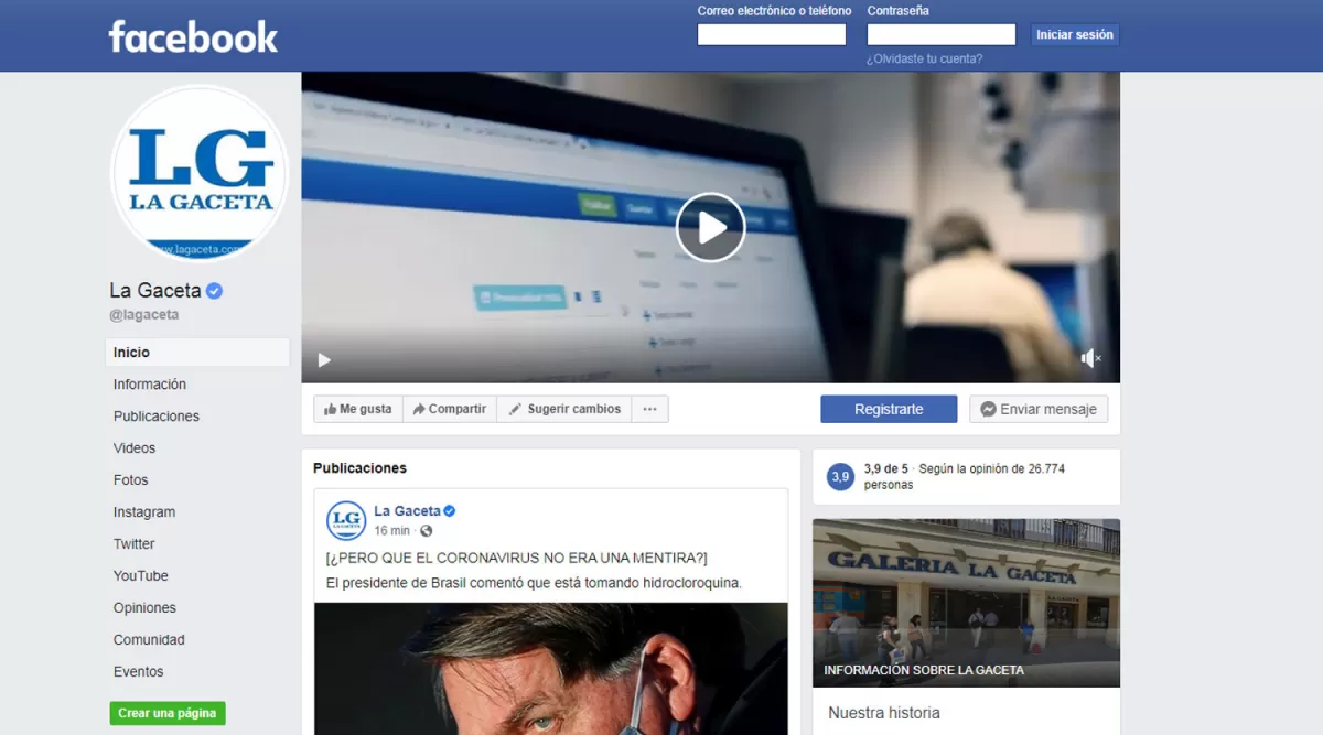 Facebook y un reconocimiento para LA GACETA