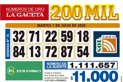 Los Números de Oro de LA GACETA