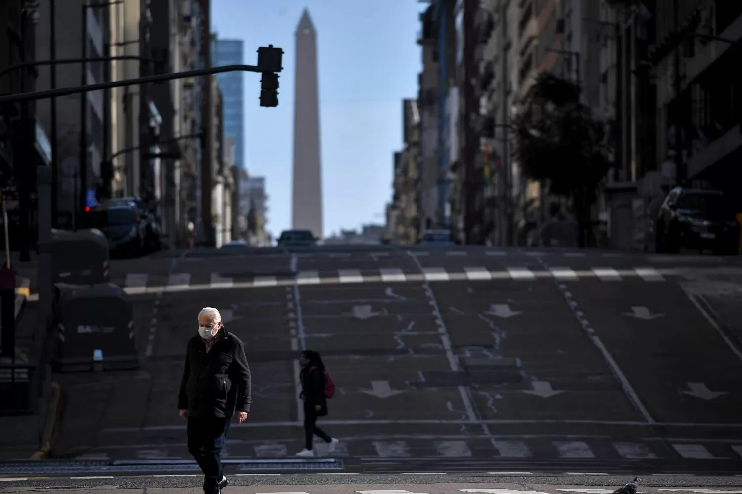 BUENOS AIRES DESIERTA. Los porteños continúan en fase 1 por la pandemia.