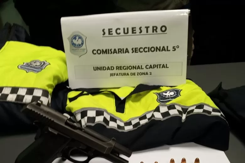 SECUESTROS. Tenían un arma y cartuchos.