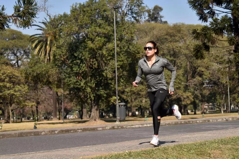 EN EL DÍA DE LA PATRIA. Casetta tuvo contacto con el parque 9 de Julio, uno de los puntos donde practicará. la gaceta / foto de Inés Quinteros Orio