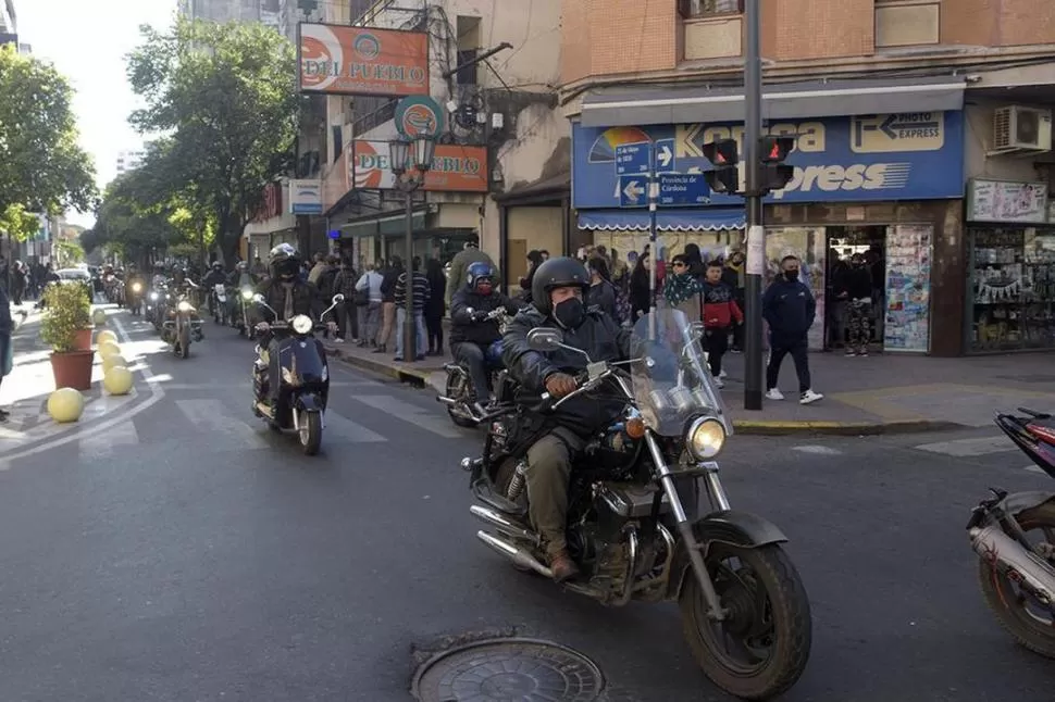 PROTESTA. Los motoqueros volverán a marchar mañana en el microcentro. la gaceta / foto de franco vera