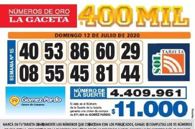 Los Números de Oro de LA GACETA