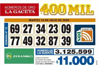Los Números de Oro de LA GACETA