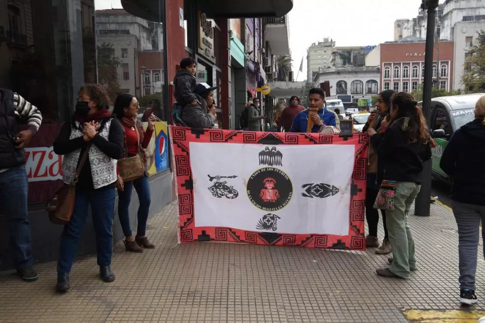 La Comunidad Indígena de Chuschagasta reclamó por el crimen de Chocobar. la gaceta / foto de José Nuno