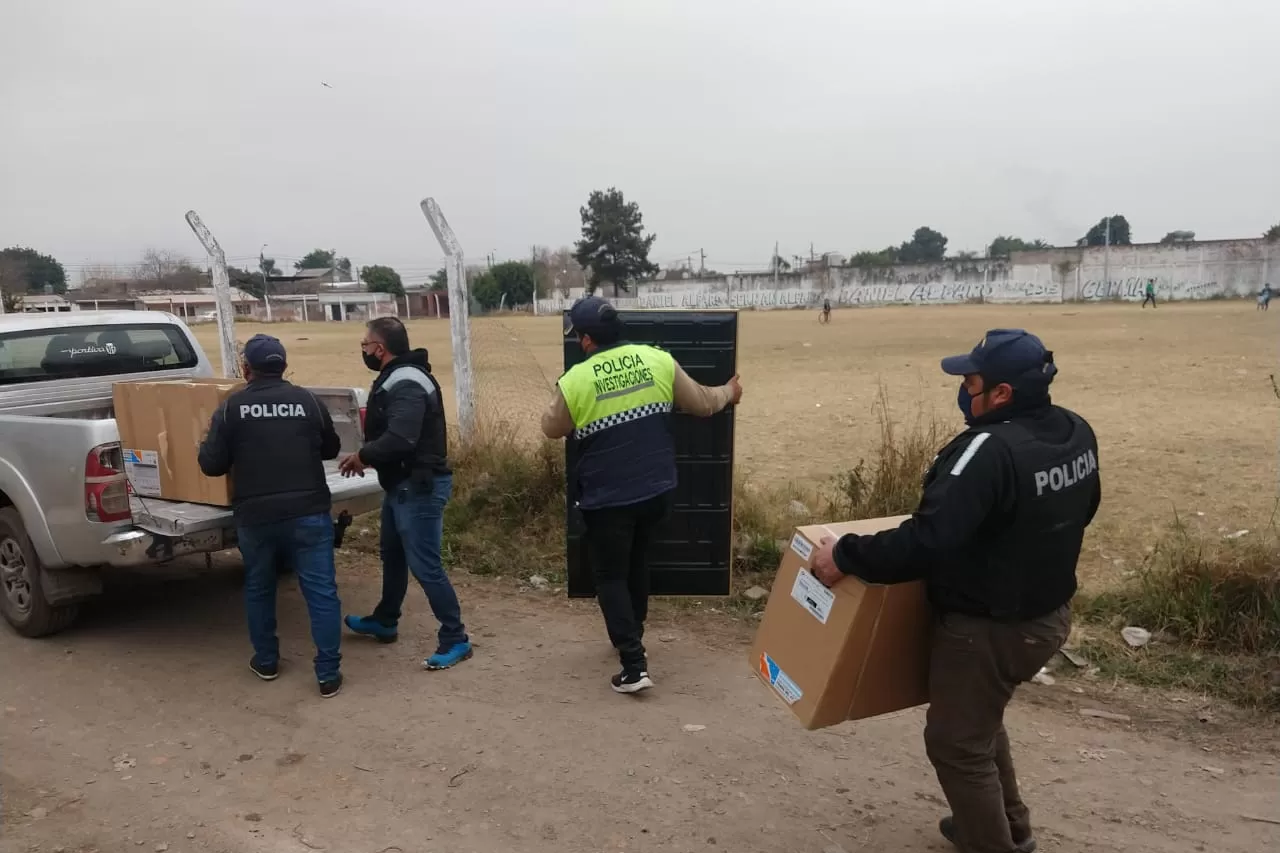 DE REGRESO. Los bienes sustraídos, recuperados por la Policía. Foto: Ministerio de Seguridad