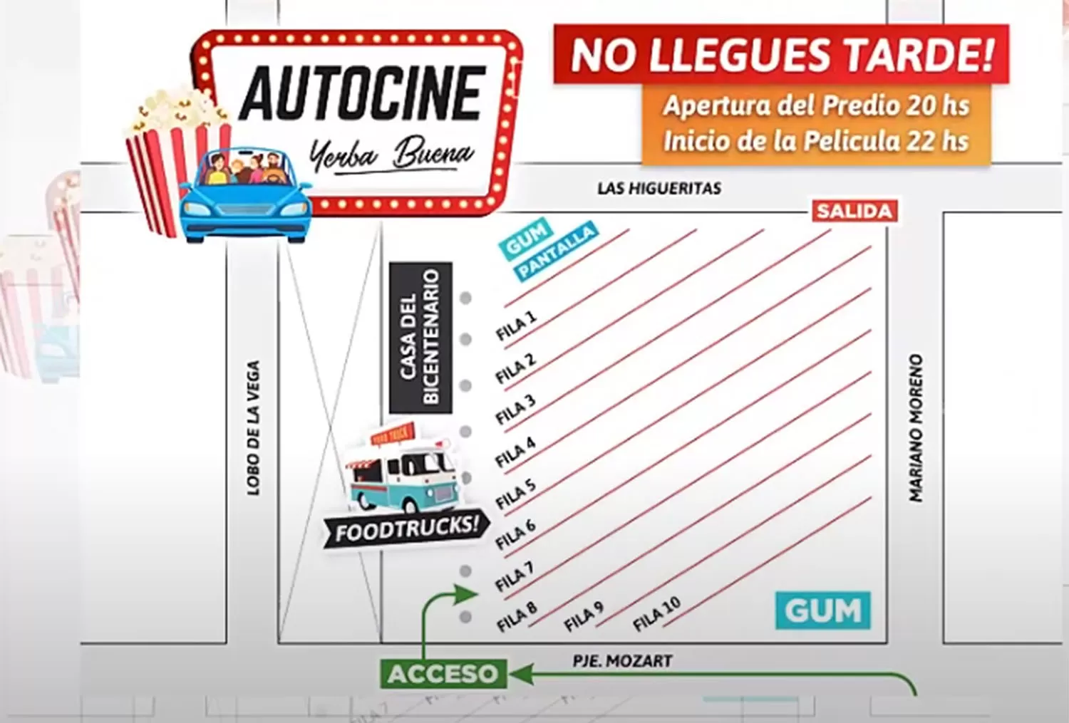 Autocine en Yerba Buena: el sábado proyectan “Reset: volver a empezar”