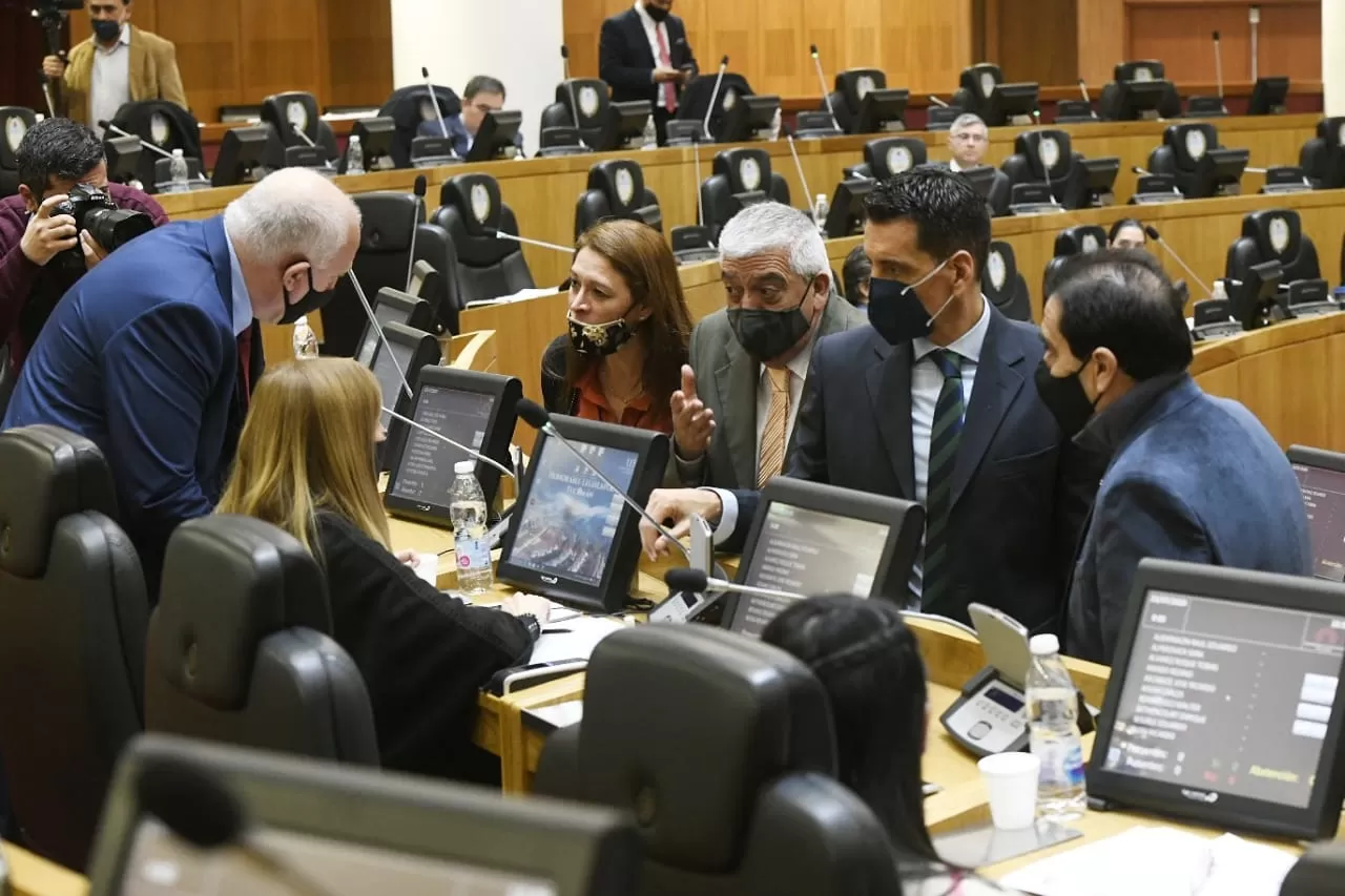 EN SESIÓN. Legisladores debaten en el recinto. Foto: Prensa HLT