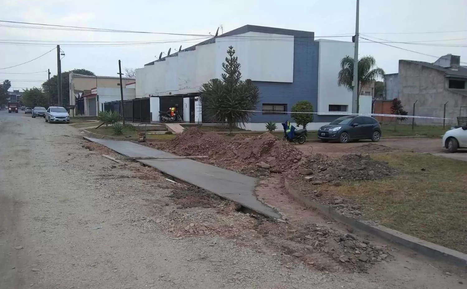 Pavimentación en el barrio Telefónico