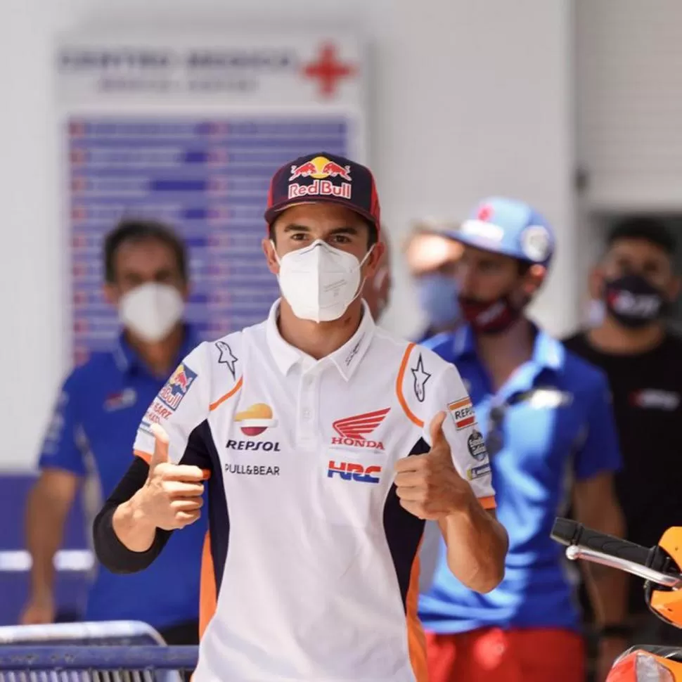 TODO OK. Marc Márquez, tras ser revisado. @marcmarquez93