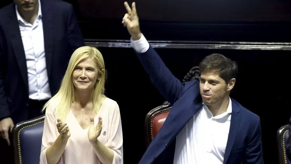 Magario, junto al gobernador de Buenos Aires, Axel Kicillof. TÉLAM 