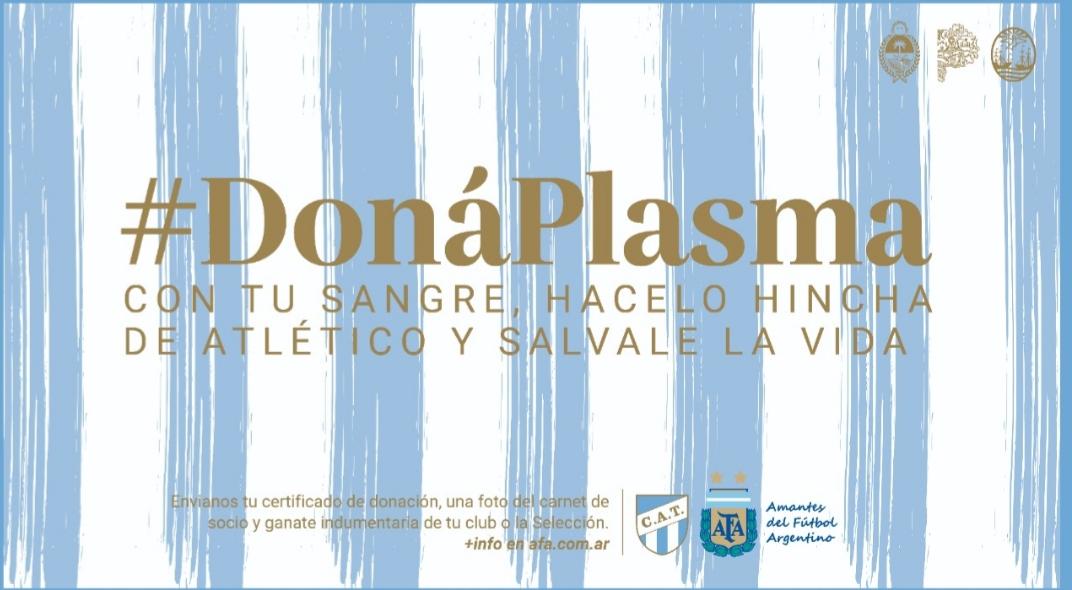 Atlético se sumó a la campaña de AFA por la donación de plasma para coronavirus