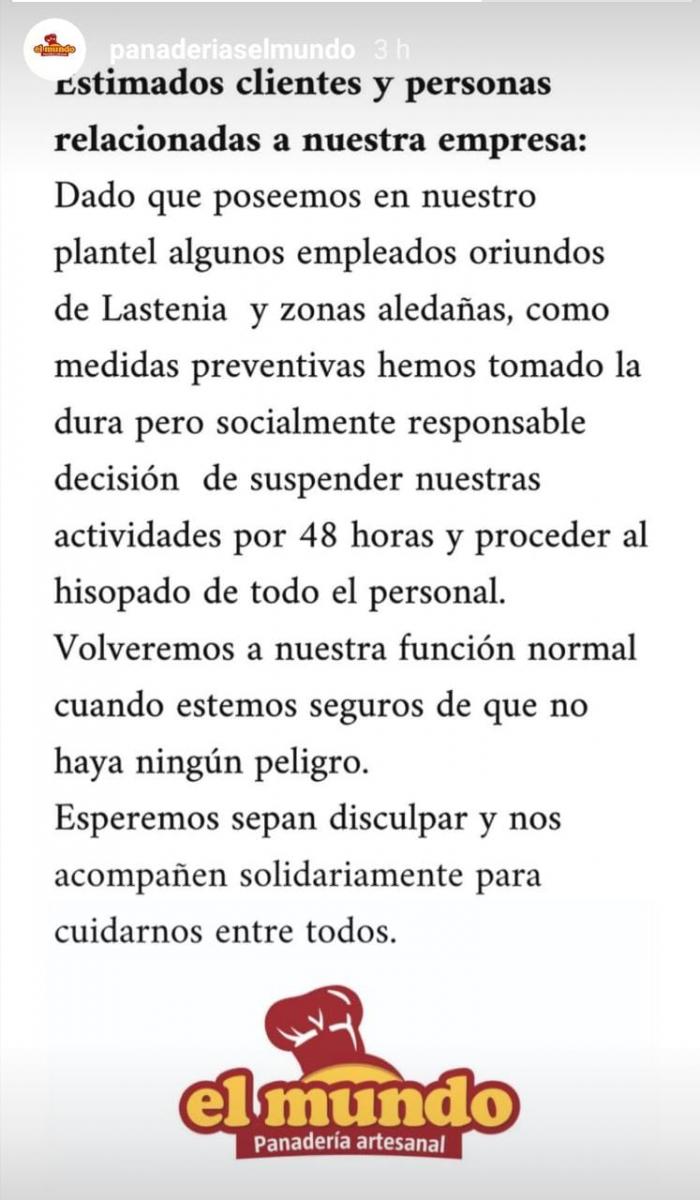 EL COMUNICADO. El Mundo dio a conocer la medida por sus redes.